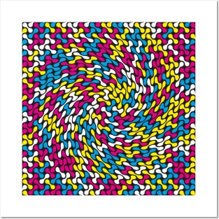 Twisted Metaballs Pattern (CMYK Colour) Posters and Art